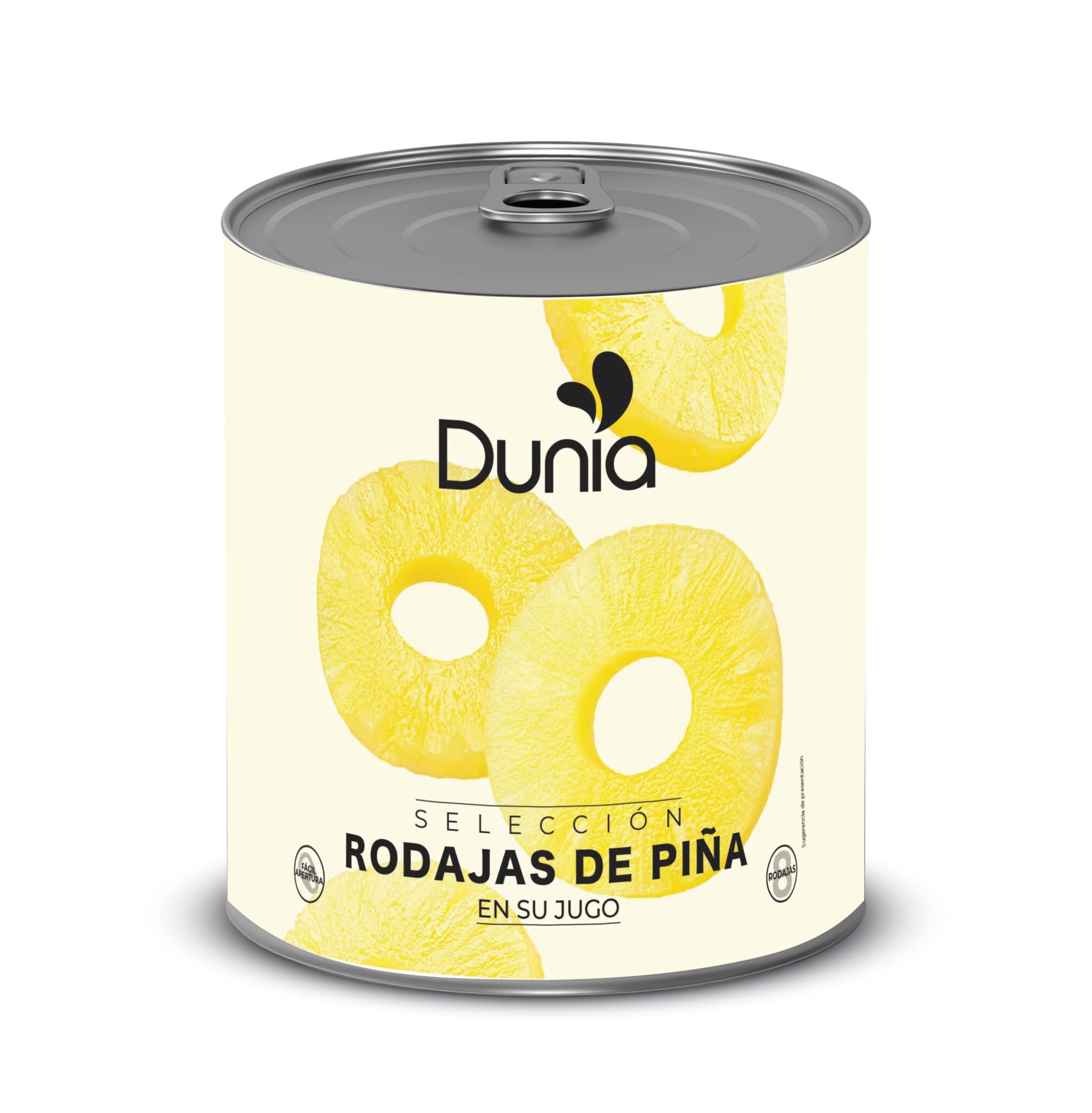 Piña en rodajas en conserva en su jugo