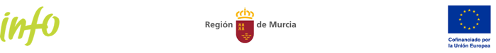 Logotipos de INFO, Región de Murcia y Unión Europea. Cofinanciado por la Unión Europea.